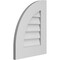 Ekena Millwork Quarter Round Top Left Surface Mount PVC Gable Vent w/ 3-1/2"W x 1"P Standard Frame, 16"W x 20"H GVPQL16X2001SN - alternate 4